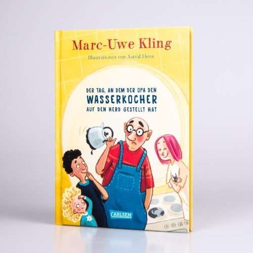 Buchcover und Innenansicht für das Buch: Der Tag, an dem der Opa den Wasserkocher auf den Herd gestellt hat