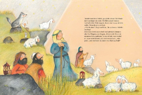 Buchcover und Innenansicht für das Buch: Die Weihnachtsgeschichte
