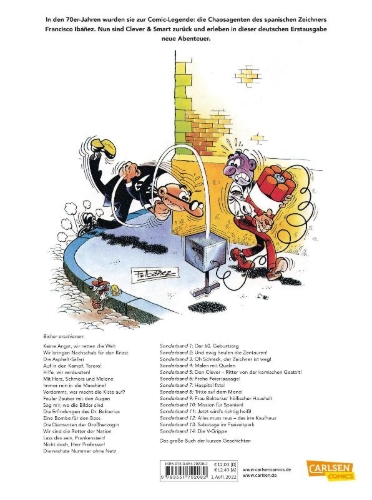 Buchcover und Innenansicht für das Buch: Mortadelo y Filemon: La gripe "U"