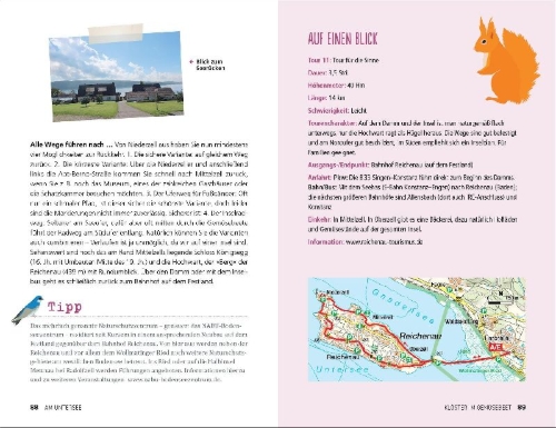 Buchcover und Innenansicht für das Buch: Wander dich glücklich Bodensee