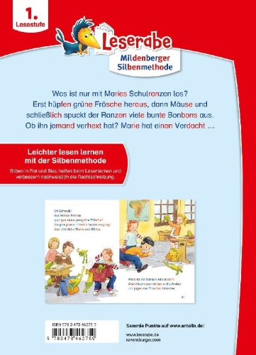 Buchcover und Innenansicht für das Buch: Leserabe - mit Mildenberger Silbenmethode - Der verhexte Schulranzen