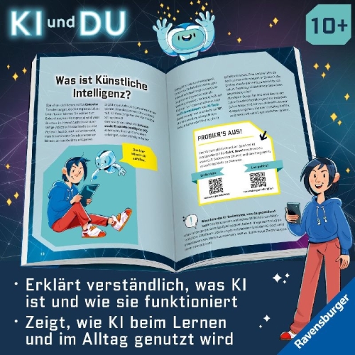Buchcover und Innenansicht für das Buch: KI und du