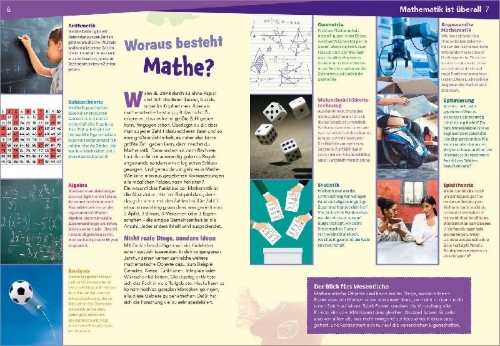 Buchcover und Innenansicht für das Buch: WAS IST WAS Naturwissenschaften easy! Mathe. Alles ist Zahl!