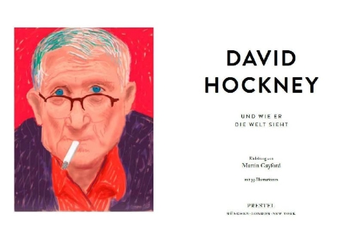 Buchcover und Innenansicht für das Buch: David Hockney und wie er die Welt sieht