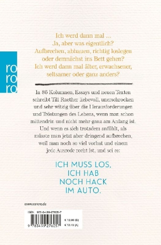 Buchcover und Innenansicht für das Buch: Ich werd dann mal ...
