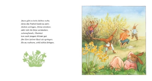 Buchcover und Innenansicht für das Buch: Die Häschenschule 9: Frühling in der Häschenschule