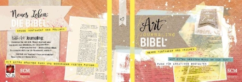 Buchcover und Innenansicht für das Buch: NLB Art Journaling Bibel Neues Testament und Psalmen