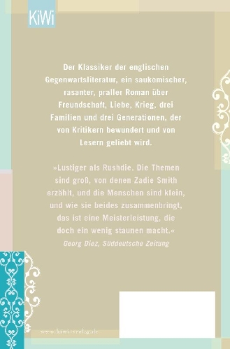 Buchcover und Innenansicht für das Buch: White Teeth
