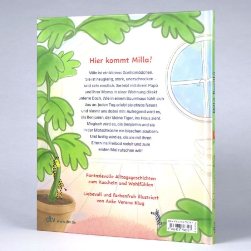 Buchcover und Innenansicht für das Buch: Milla Gorilla
