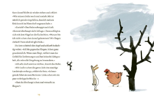 Buchcover und Innenansicht für das Buch: Lahme Ente, blindes Huhn