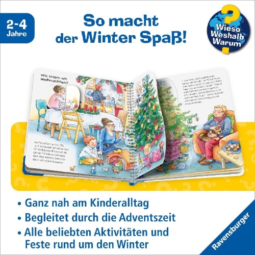 Buchcover und Innenansicht für das Buch: Wieso? Weshalb? Warum? junior, Band 58: Was machen wir im Winter?
