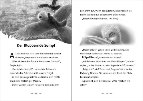 Buchcover und Innenansicht für das Buch: The Last Firehawk - Lullaby Lake
