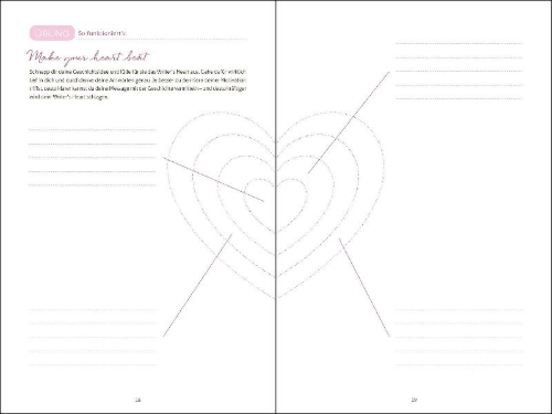 Buchcover und Innenansicht für das Buch: Writing Romance. Dein Schreib-Workshop für deine ultimative Lovestory