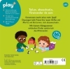 Buchcover und Innenansicht für das Buch: Play+ Mein erstes Schiebebuch Teilen und vertragen - ab 18 Monate