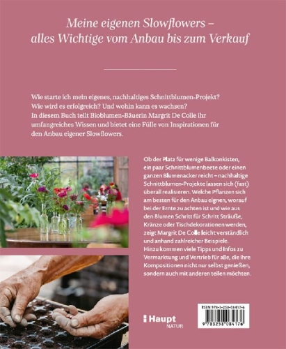 Buchcover und Innenansicht für das Buch: Nachhaltige Schnittblumen