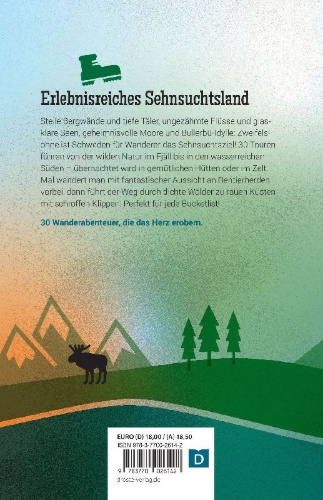Buchcover und Innenansicht für das Buch: Schweden. 30 Wanderungen, die man einmal im Leben gemacht haben muss
