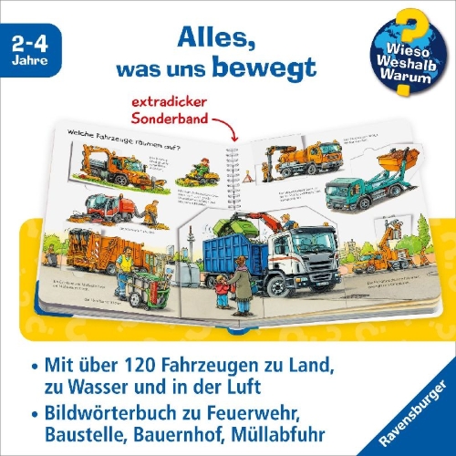 Buchcover und Innenansicht für das Buch: Wieso? Weshalb? Warum? Mein junior-Lexikon: Fahrzeuge