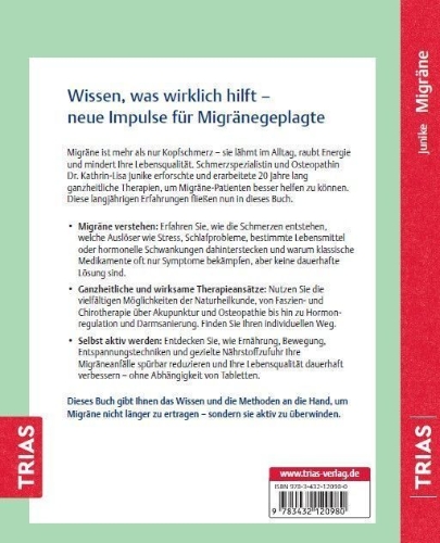 Buchcover und Innenansicht für das Buch: Naturheilpraxis Migräne
