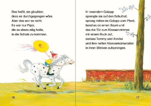 Buchcover und Innenansicht für das Buch: Pippi Långstrump