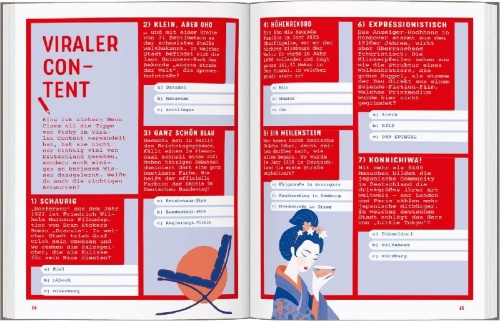 Buchcover und Innenansicht für das Buch: DUMONTs Fantastische Rätselreise Auf Deutschlandtour