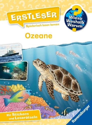 Buchcover und Innenansicht für das Buch: Wieso? Weshalb? Warum? Erstleser, Band 8: Ozeane