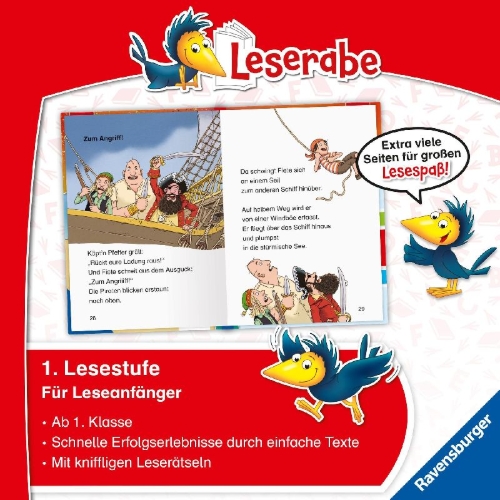 Buchcover und Innenansicht für das Buch: Leserabe Sonderausgaben - Die besten Leseraben-Piratengeschichten