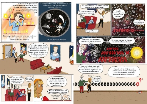 Buchcover und Innenansicht für das Buch: Ici l'Univers