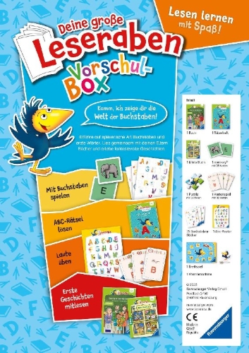 Buchcover und Innenansicht für das Buch: Leserabe Sonderausgaben - Deine große Leseraben Vorschul-Box