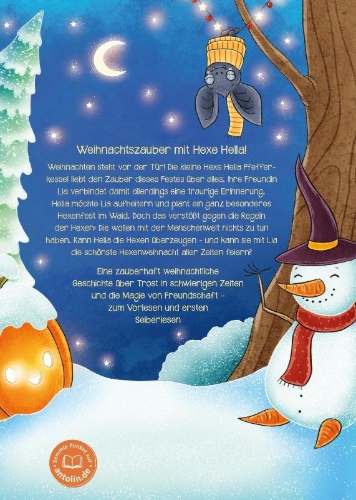 Buchcover und Innenansicht für das Buch: Hella Pfefferkessel und die Hexenweihnacht (Hella Pfefferkessel 2)