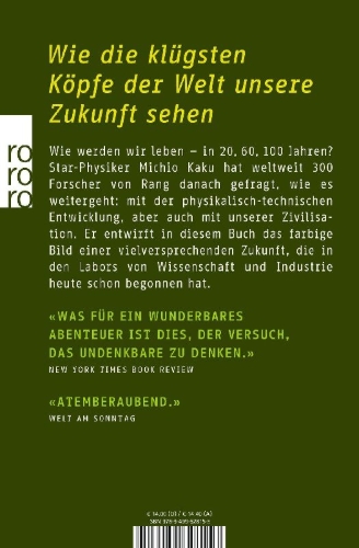 Buchcover und Innenansicht für das Buch: Die Physik der Zukunft