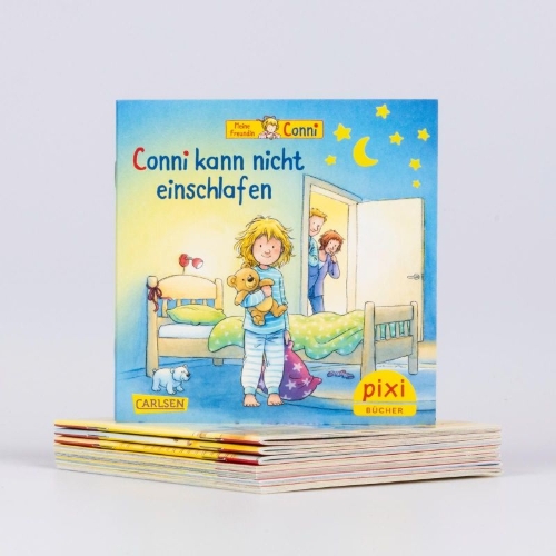 Buchcover und Innenansicht für das Buch: Pixi-8er-Set 300: Neue Abenteuer mit Conni (8x1 Exemplar)