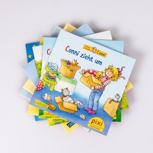 Buchcover und Innenansicht für das Buch: Pixi-8er-Set 300: Neue Abenteuer mit Conni (8x1 Exemplar)