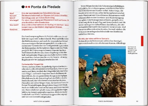 Buchcover und Innenansicht für das Buch: Baedeker SMART Reiseführer Algarve