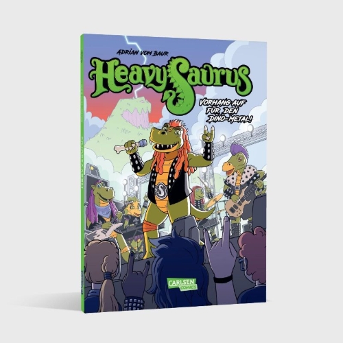 Buchcover und Innenansicht für das Buch: Heavysaurus - Der Comic