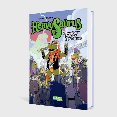 Buchcover und Innenansicht für das Buch: Heavysaurus - Der Comic