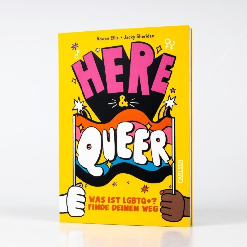 Buchcover und Innenansicht für das Buch: Here&Queer