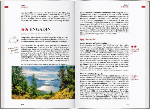 Buchcover und Innenansicht für das Buch: Baedeker Reiseführer Schweiz, Liechtenstein