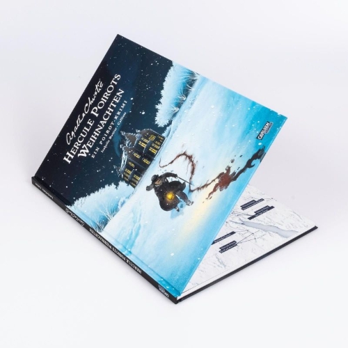 Buchcover und Innenansicht für das Buch: Hercule Poirot - Le Noel d'Hercule Poirot