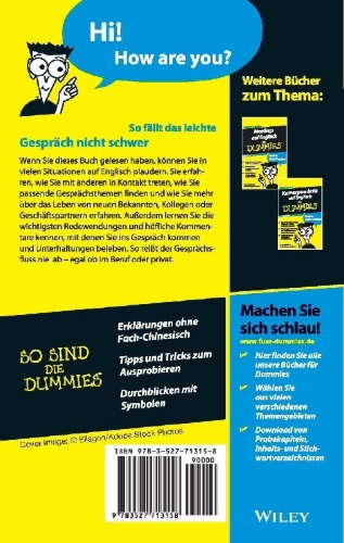 Buchcover und Innenansicht für das Buch: Small Talk auf Englisch für Dummies Das Pocketbuch
