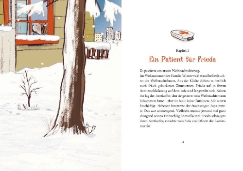 Buchcover und Innenansicht für das Buch: Es niest ein Rentier vor der Tür