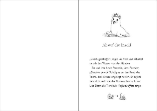 Buchcover und Innenansicht für das Buch: Amy Snowycoat's Daring Dive
