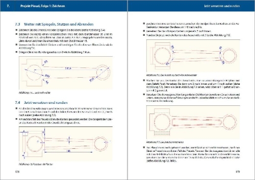 Buchcover und Innenansicht für das Buch: AutoCAD und AutoCAD LT - Einstieg und Praxis in die Welt von CAD
