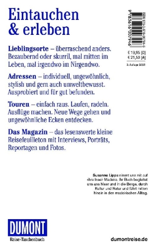 Buchcover und Innenansicht für das Buch: DUMONT Reise-Taschenbuch Reiseführer Madeira