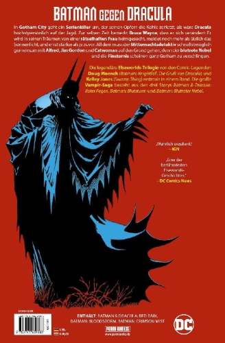 Buchcover und Innenansicht für das Buch: Batman & Dracula: Red Rain; Batman: Bloodstorm; Batman: Crimson Mist