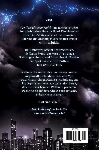 Buchcover und Innenansicht für das Buch: Projekt Parallax