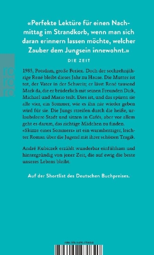 Buchcover und Innenansicht für das Buch: Skizze eines Sommers