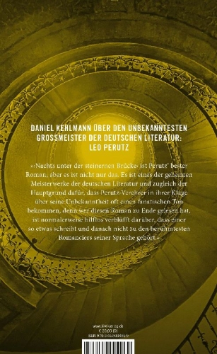 Buchcover und Innenansicht für das Buch: Daniel Kehlmann über Leo Perutz