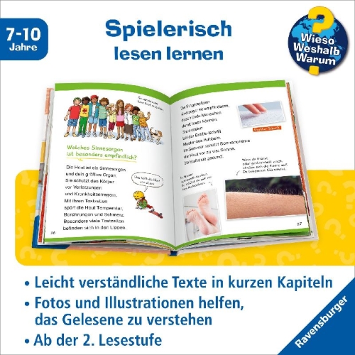 Buchcover und Innenansicht für das Buch: Wieso? Weshalb? Warum? Erstleser, Band 15 - Mein Körper