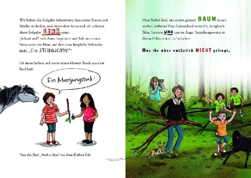 Buchcover und Innenansicht für das Buch: Zelten mit Juli