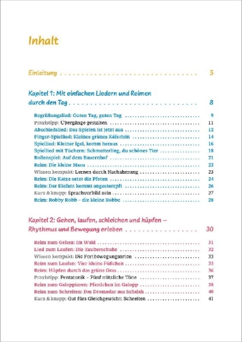 Buchcover und Innenansicht für das Buch: Musik erleben in der Kita